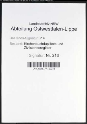 Kirchenbuchduplikat der katholischen Gemeinde Opherdicke (Gerichtsbezirk Unna) (GHT 1834-1847, GHT 1855-1857, GHT 1862-1874). (Gemeinde: Opherdicke, katholische Gemeinde (Gerichtsbezirk Unna))