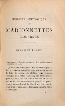Histoire anecdotique des marionnettes modernes