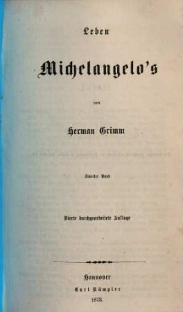 Leben Michelangelo's, 2
