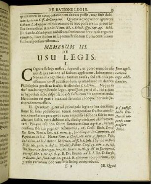 Membrum III. De Usu Legis.