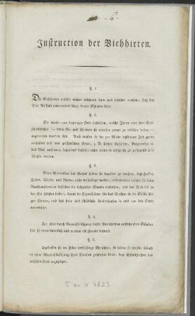 Instruction der Viehhirten