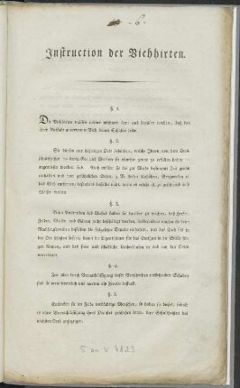 Instruction der Viehhirten