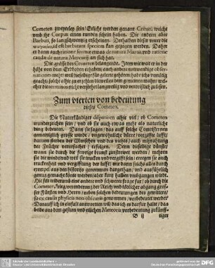 Zum vierten von bedeutung dieses Cometen.