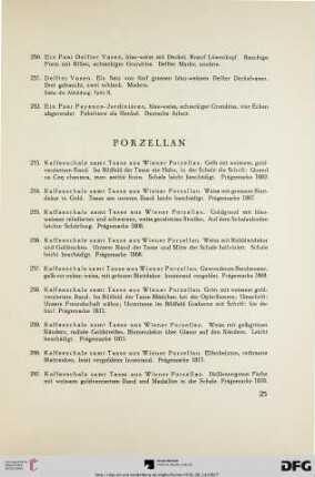Porzellan (Nr. 233-335)