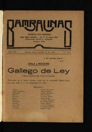 Gallego de ley : pieza cómica en tres cuadros