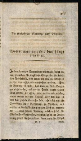 231-275, Am funfzehnten Sonntage nach Trinitatis.