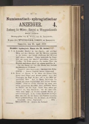 4. 30. April 3. 30. März 1879