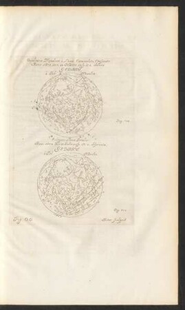 Fig. OO. Pag. 628. Occultatio Plejadum à Lunâ Corniculata Crescente. Anno 1673, Die 22 Martii vesp. St. n. observ. Gedani à Joh. Hevelio. Pag. 655. Eclipsis Lunae Totalis. Anno 1674 Die 17 Julii vesp. St. n. observata, Gedani, à Joh. Hevelio