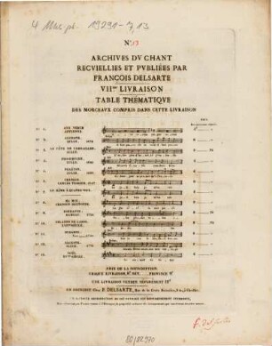 Archives du chant, 7,13. De la nuit du noël