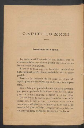 Capítulo XXXI - Contárselo al Nuncio.
