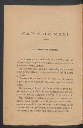 Capítulo XXXI - Contárselo al Nuncio.