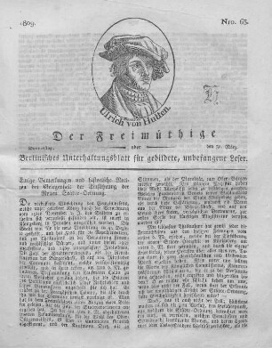 Nro. 63., Donnerstag, den 30. März 1809