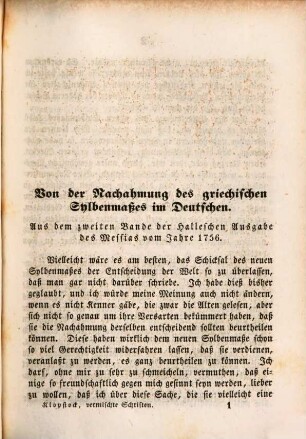 Klopstocks sämmtliche Werke. 10, Vermischte Schriften