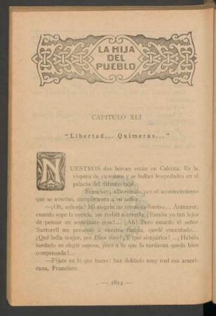 Capítulo XLI - "Libertad... Quimeras..."