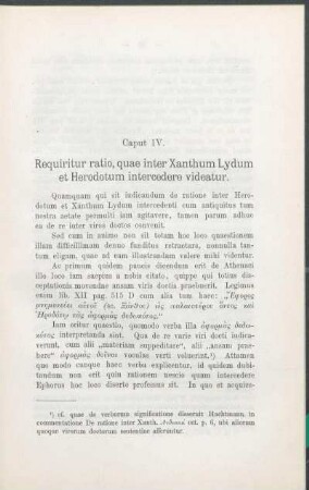 Caput IV. Requiritur ratio, quae inter Xanthum Lydum et Herodotum intercedere videatur.