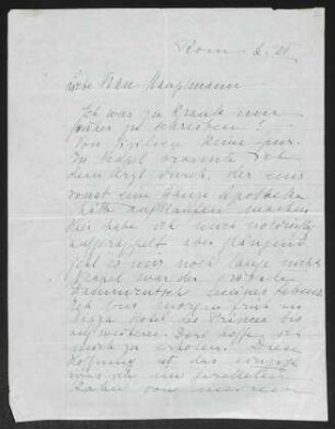 Brief von Annette Kolb an Margarete Hauptmann