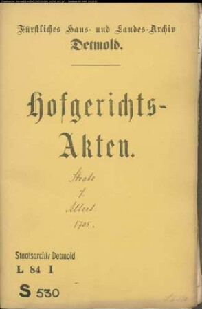 Strate, Anna in Alverdissen, Franz Leinewebers Witwe gegen Michael Albert in Alverdissen - Verkaufter Hofraum