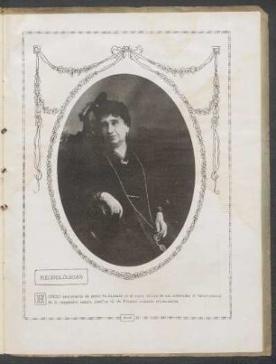 Necrológicas : [Fotografía de] señora Josefina Q. de Fregoni