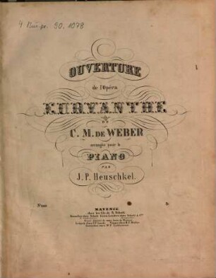 Ouverture de l'opéra Euryanthe