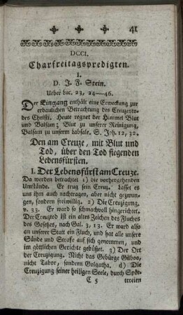 DCCI. Charfreitagspredigten