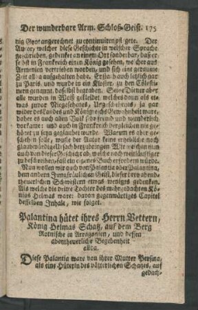 Palantina hütet ihres Herrn Vettern, König Helmas Schatz ...