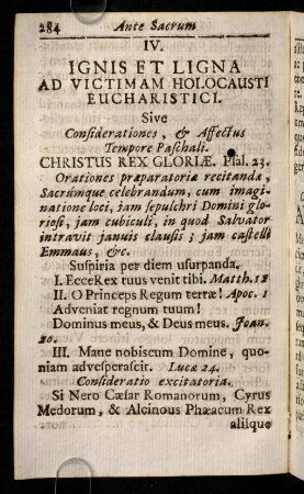 284-316, Praxis praeparandi se ad Sacrificium Missae tempore Paschali & gratiarum actio.