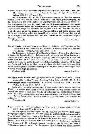 255-256, Edgar A. Poe. Kriminalgeschichten. 1911