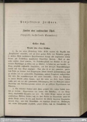Zweiter oder constuctiver Theil