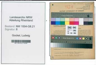 Entnazifizierung Ludwig Gockel , geb. 24.03.1899 (Werkmeister)
