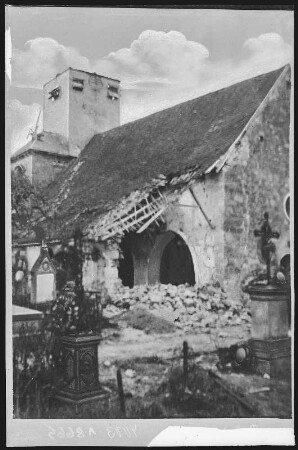 Juvincourt. Kirchenruine