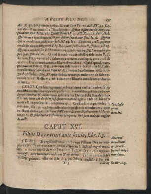 Caput XVI. Filius Dei extitit ante secula, Ebr. I.3
