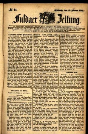 Ausgabe vom Mittwoch, den 19. Januar 1881.