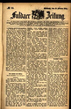 Ausgabe vom Mittwoch, den 19. Januar 1881.