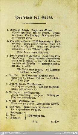 Personen des Stüks