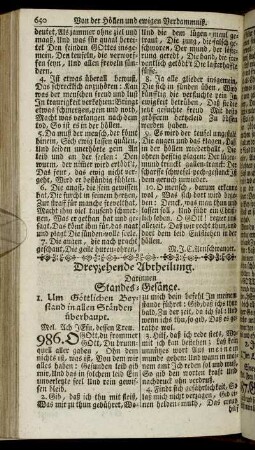 Dreyzehende Abtheilung. Standes-Gesänge.