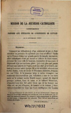 Etudes religieuses, historiques et littéraires. 8. 1865
