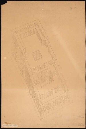 Haus der Freundschaft, Istanbul Vorprojekt 2: Perspektivische Ansicht (Vogelschau)