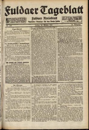 Ausgabe vom Freitag, den 28. Oktober 1921.