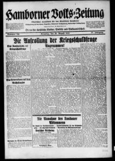 Hamborner Volks-Zeitung. 1911-1929