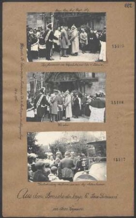 Besuch Sr. Eminenz des Kardinals Dr von Bettinger in Kaysersberg (28.09.1916): Verabschiedung des Kardinals von Maj. Mattenheimer