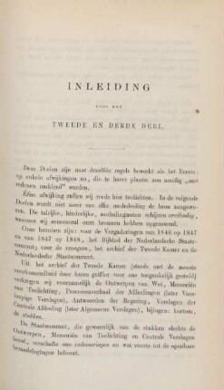 Inleiding voor het tweede en derde deel