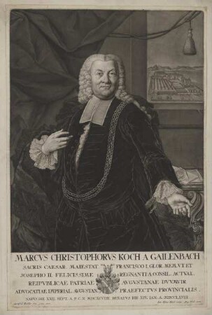 Bildnis des Marcvs Christophorvs Koch
