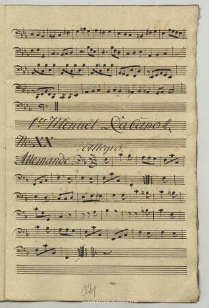 20. Anonymus, Allemande, F-Dur