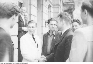 Besuch von Nikolai Michailow, 1. Sekretär des Komsomol, in Sachsen, Mai 1951