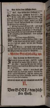 II. Von Gott, dem höchsten Guth