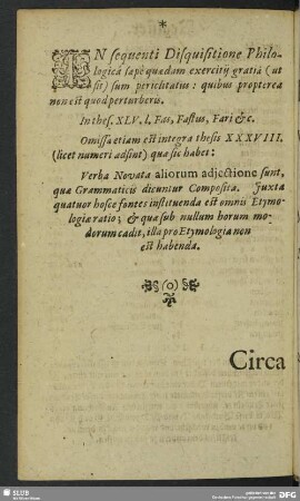 In sequenti Disquisitione Philologica ...