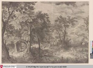 [Hirschjagd; Landscape with the Stag-Hunting]