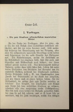 I. Vorfragen.