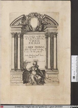Titelblatt zu Antiquarum Statuarum urbis Romae Liber primus.