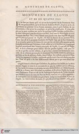 Monumens du Clovis et de ses quatre fils